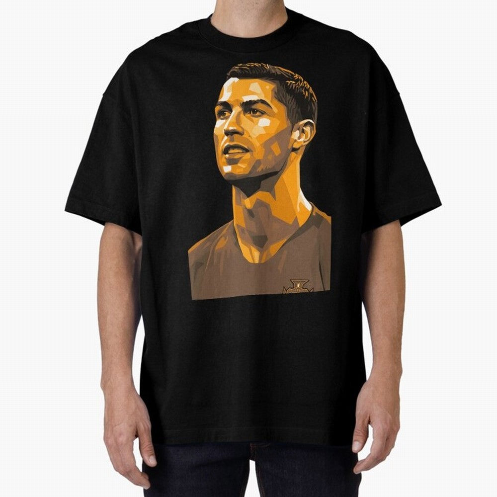 Ronaldo Oversized T-Shirt Celebrate the Stars of FIFA World Cup 2026 USA Canada Mexico for Fans of Messi and Germany, Bringing Football Festival Excitement, Trophy Ambitions, Country Rivalries and Star Player Buzz; Ideal for Passionate Fans Who
