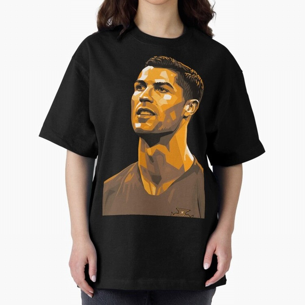 Ronaldo Oversized T-Shirt Celebrate the Stars of FIFA World Cup 2026 USA Canada Mexico for Fans of Messi and Germany, Bringing Football Festival Excitement, Trophy Ambitions, Country Rivalries and Star Player Buzz; Ideal for Passionate Fans Who