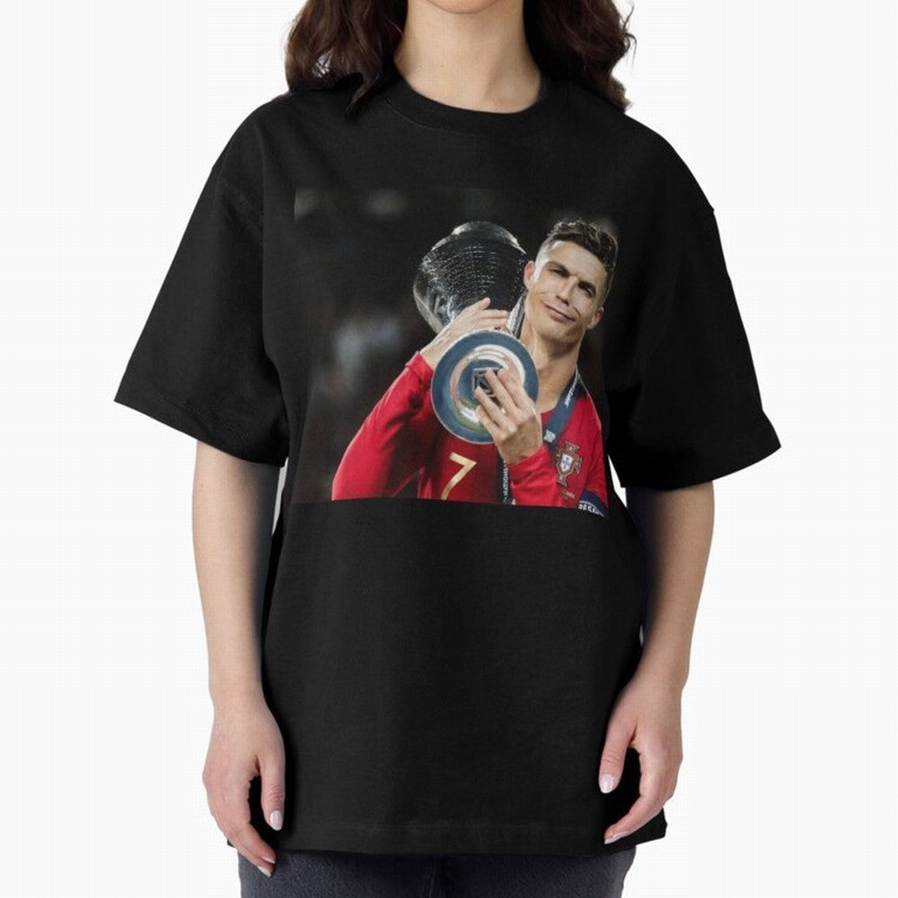 Ronaldo Oversized T-Shirt Celebrate the Magic of FIFA World Cup 2026 USA Canada Mexico for Fans of CR7 and Messi and Portugal, Bringing Game Day Rituals, Football Legends, Country Pride and the Road to the Final; Made for Die Hard Supporters,
