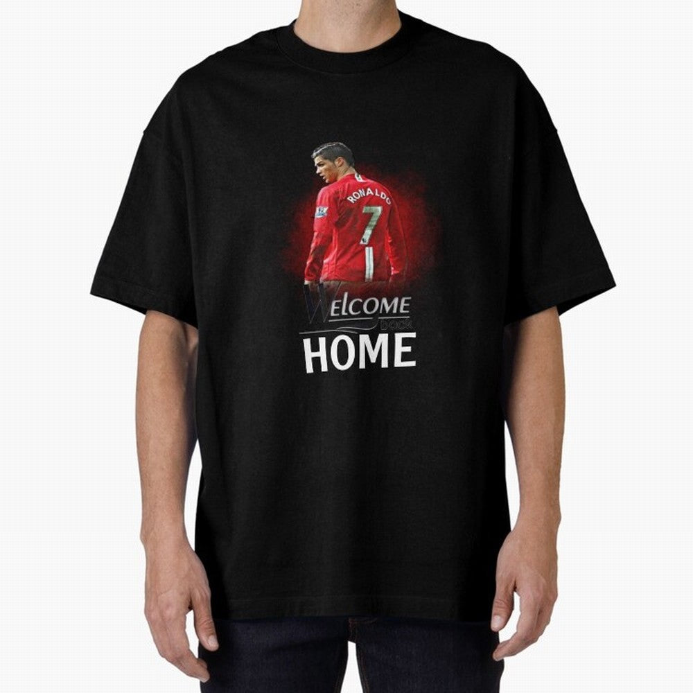 Cristiano Ronaldo welcome back - Manchester Oversized T-Shirt Follow the Road to the FIFA World Cup 2026 USA Canada Mexico Journey through Haaland and Mbappe Highlights, England and Germany Pride, Tournament Hype, Historic Matchups, Family Viewing