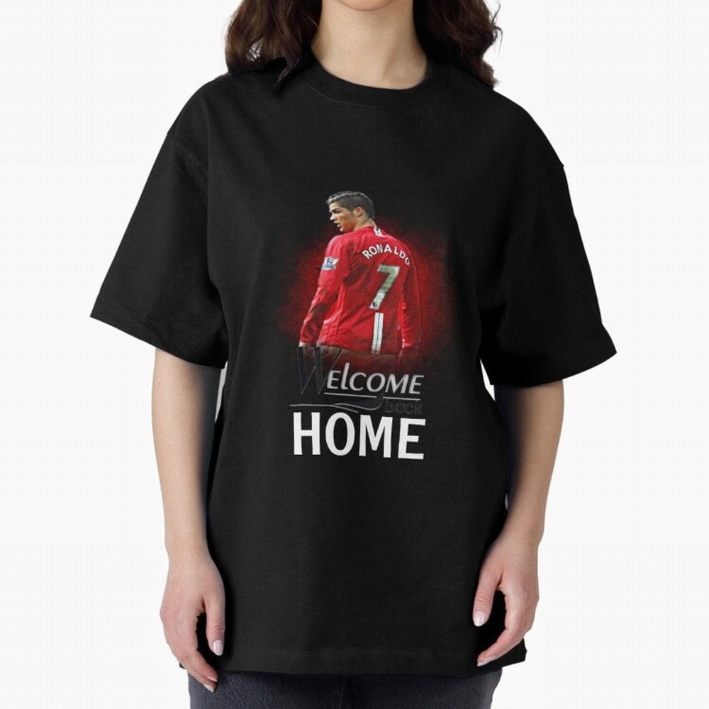 Cristiano Ronaldo welcome back - Manchester Oversized T-Shirt Follow the Road to the FIFA World Cup 2026 USA Canada Mexico Journey through Haaland and Mbappe Highlights, England and Germany Pride, Tournament Hype, Historic Matchups, Family Viewing