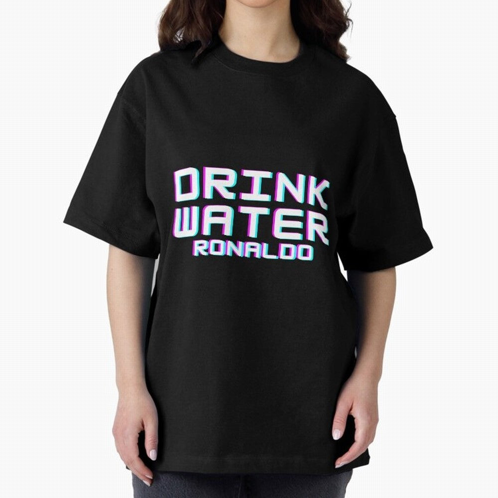 drink water ronaldo Oversized T-Shirt Bring Stadium Energy to the FIFA World Cup 2026 Group Stage Journey through Mbappe Highlights, Argentina and Brazil Pride, Vintage Soccer Flavor, Modern Football Stars, National Flags and Final Night Emotion;