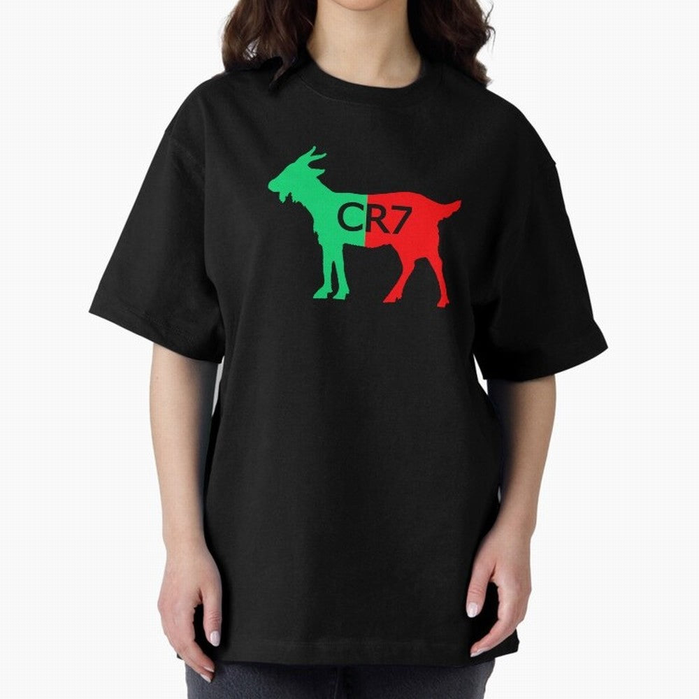 CR7 GOAT Tuga Oversized T-Shirt Step into the FIFA World Cup 2026 Journey through Mbappe Highlights, England and Germany Pride, Football Passion, Legendary Performances, Festival Vibes and Supporter Community; Ideal for Football Dads, Football