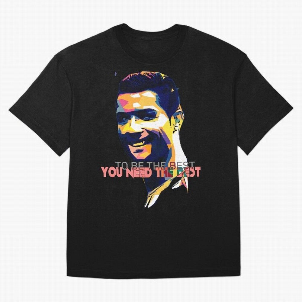 Cristiano Ronaldo To be the best, you need the best Quote Pop art Oversized T-Shirt Relive Legendary Nights from FIFA World Cup 2026 for Fans of Cristiano Ronaldo and Brazil, Portugal and Argentina, Bringing Sports Nostalgia, International
