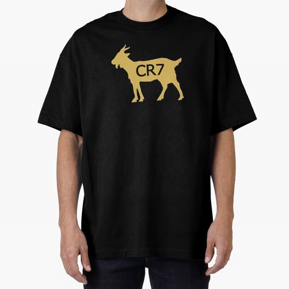 CR7 GOAT Gold Oversized T-Shirt Represent the FIFA World Cup 2026 Group Stage Journey through Haaland and Mbappe Highlights, Germany Pride, Stadium Memories, Football Loyalty, International Chants and Championship Tradition; Made for Collectors Who