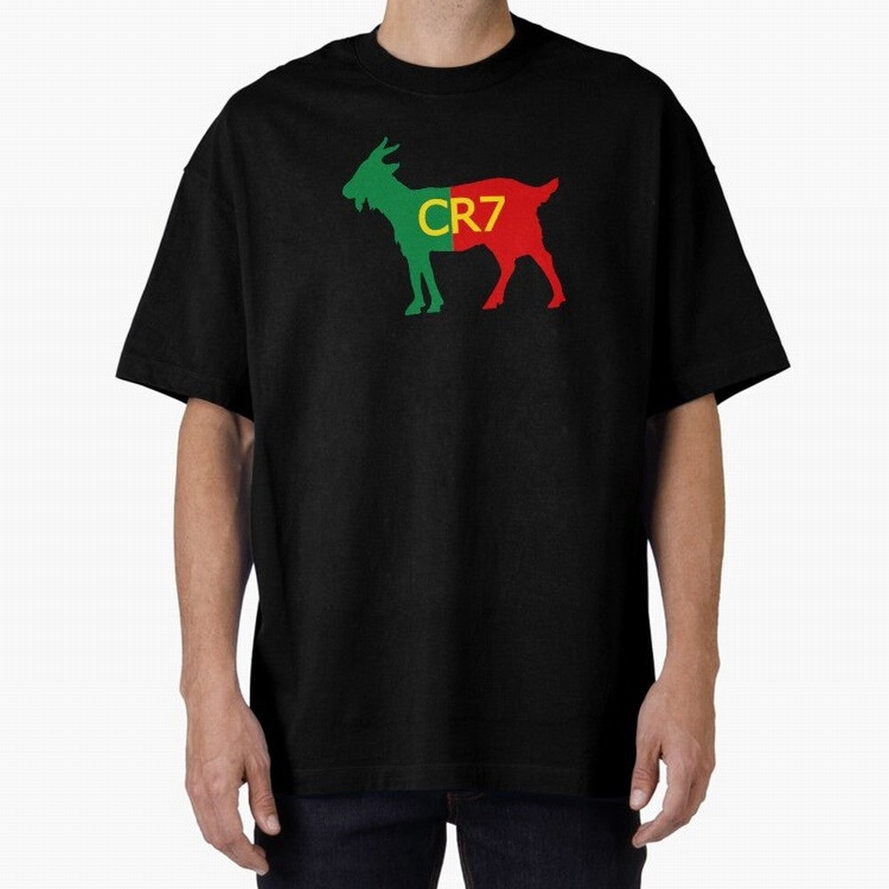 CR7 GOAT Tuga 2 Oversized T-Shirt Bring Trophy Dreams to Match Day Hype around FIFA World Cup 2026 USA Canada Mexico, Messi, England, Supporter Pride, Iconic Celebrations, Legendary Names and Global Match Day Energy; Perfect for People Who Love
