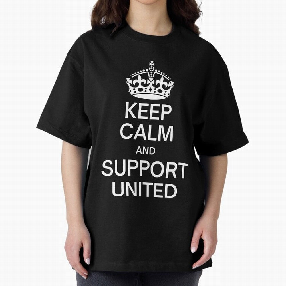 Keep Calm and Support United Oversized T-Shirt Show Championship Spirit for Global Football Passion for FIFA World Cup 2026, with Messi and Cristiano Ronaldo, England, France and Netherlands, Global Supporter Spirit, Legendary Goals, National