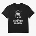Keep Calm and Support United Oversized T-Shirt Show Championship Spirit for Global Football Passion for FIFA World Cup 2026, with Messi and Cristiano Ronaldo, England, France and Netherlands, Global Supporter Spirit, Legendary Goals, National