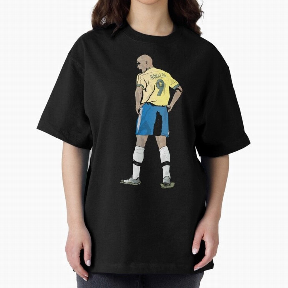 RONALDO NAZARIO 9 Oversized T-Shirt Honor the Football Icons of Match Day Hype around FIFA World Cup 2026 USA Canada Mexico, Messi and Cristiano Ronaldo, Argentina, Classic Soccer Heritage, Championship Pressure, Fan Loyalty and International