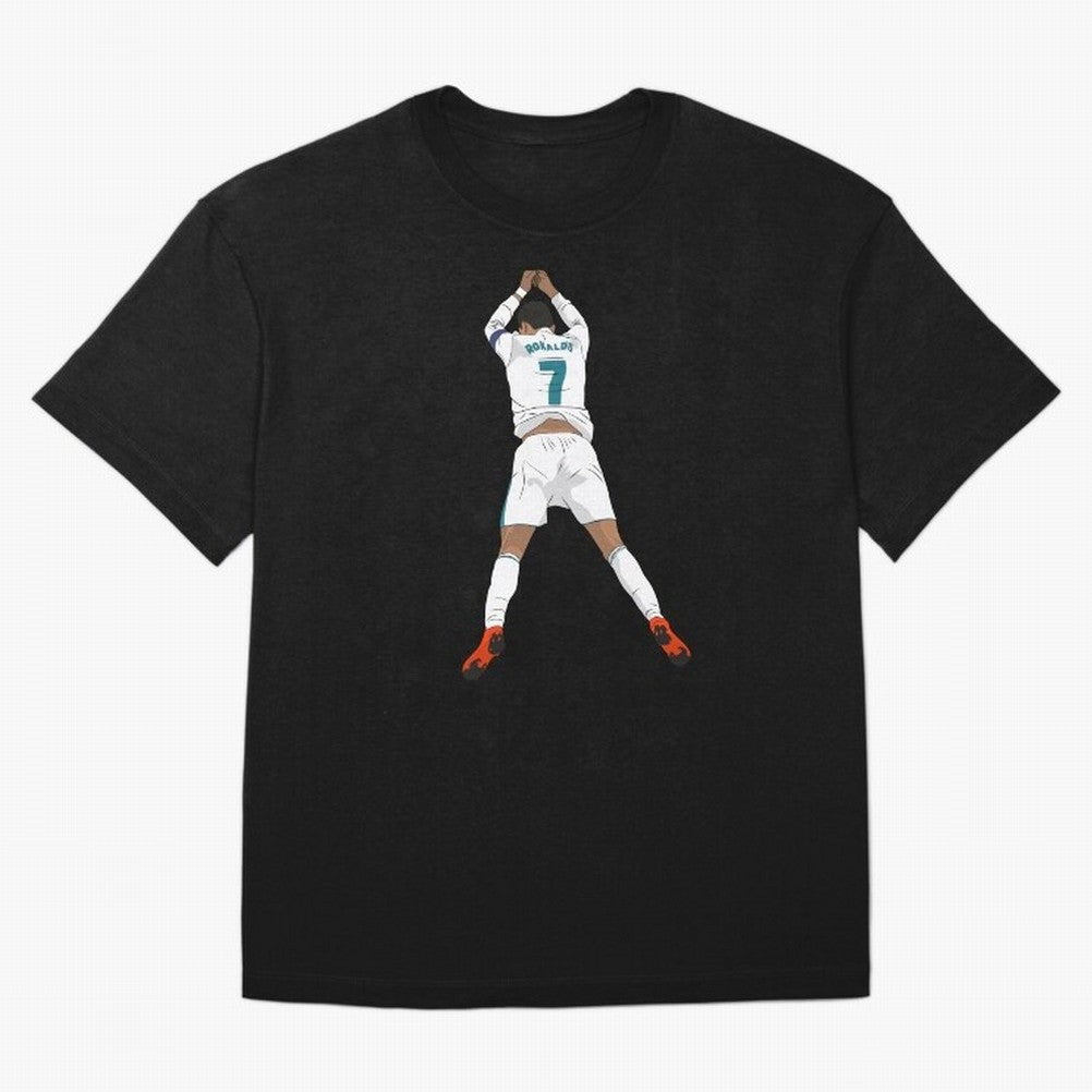 Cristiano Ronaldo Iconic Celebration Oversized T-Shirt Feel FIFA World Cup 2026 Group Stage for Fans of Messi, CR7 and Mbappe and Argentina and Brazil, Bringing Stadium Memories, Football Loyalty, International Chants and Championship Tradition;