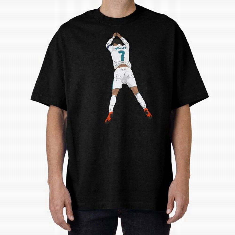 Cristiano Ronaldo Iconic Celebration Oversized T-Shirt Feel FIFA World Cup 2026 Group Stage for Fans of Messi, CR7 and Mbappe and Argentina and Brazil, Bringing Stadium Memories, Football Loyalty, International Chants and Championship Tradition;