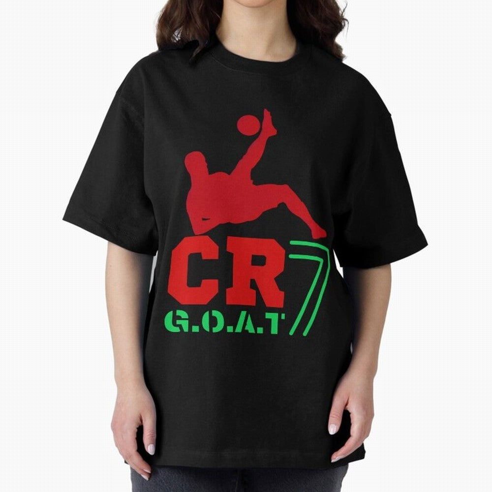 CR7 G.O.A.T Oversized T-Shirt Mark the FIFA World Cup 2026 USA Canada Mexico Journey through Messi Highlights, France Pride, Championship Spirit, Famous Goals, Roaring Crowds and International Football Unity; Perfect for Supporters Who Want Bold