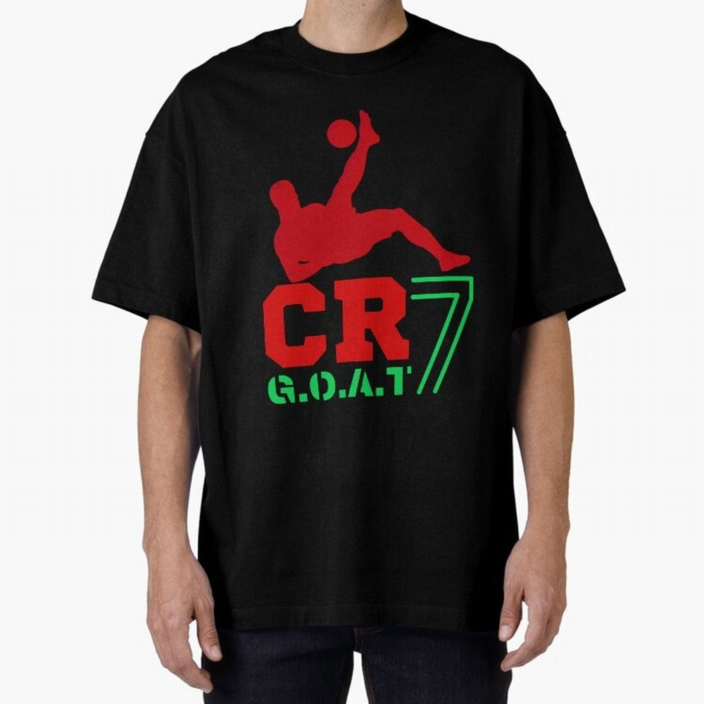 CR7 G.O.A.T Oversized T-Shirt Mark the FIFA World Cup 2026 USA Canada Mexico Journey through Messi Highlights, France Pride, Championship Spirit, Famous Goals, Roaring Crowds and International Football Unity; Perfect for Supporters Who Want Bold