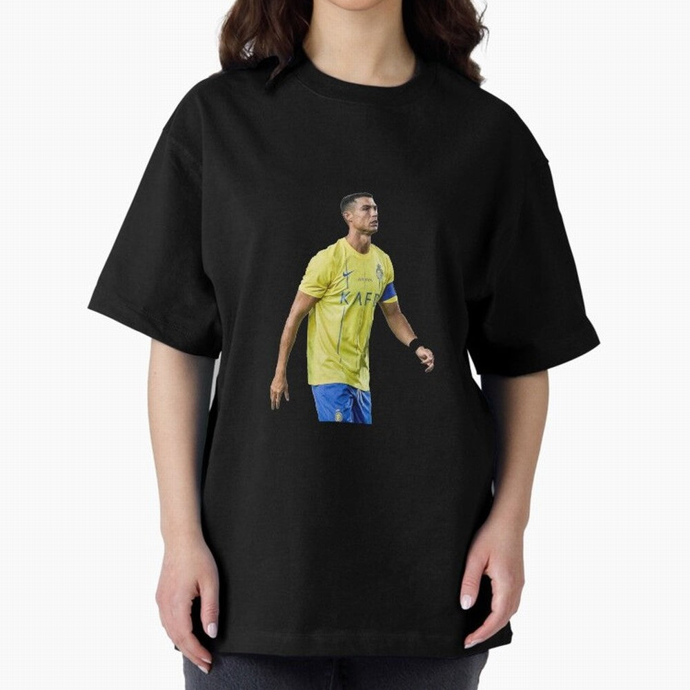 Ronaldo Al Nassar Oversized T-Shirt Show Your Tournament Heart for FIFA World Cup 2026 Group Stage Spirit, Made for Germany, Mbappe, Stadium Chants, National Pride, Trophy Dreams and Unforgettable Football Memories; Ideal for Fans Who Follow Messi,