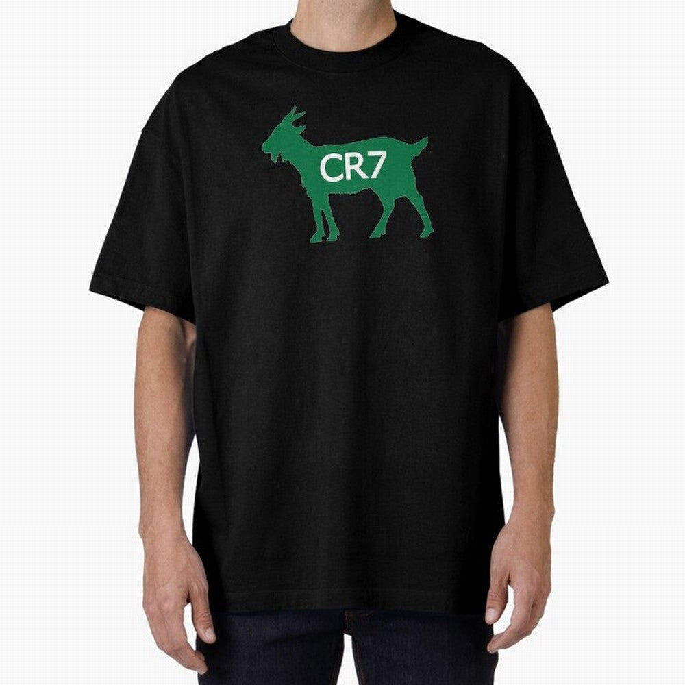 CR7 GOAT Saudi Arabia Oversized T-Shirt Capture Stadium Memories from FIFA World Cup 2026 USA Canada Mexico Spirit, with Portugal, Spain and Germany, CR7 and Messi, Sports Nostalgia, International Competition, Famous Players and Unforgettable