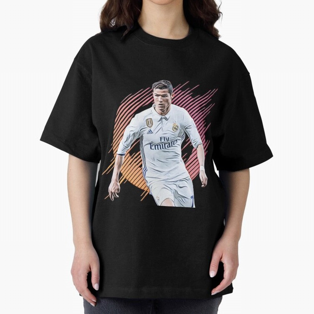 ronaldo christiano Oversized T-Shirt Feel the Roar of FIFA World Cup 2026 USA Canada Mexico for Fans of Haaland and Mbappe and Argentina, Bringing Championship Spirit, Famous Goals, Roaring Crowds and International Football Unity; Ideal for