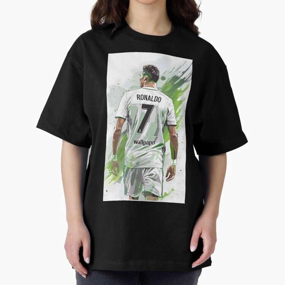 Ronaldo Oversized T-Shirt Bring a Vintage Feel to Global Football Passion for FIFA World Cup 2026 USA Canada Mexico, Connected to Cristiano Ronaldo, Germany, Tournament Hype, Historic Matchups, Family Viewing Parties and Global Sports Pride; Ideal