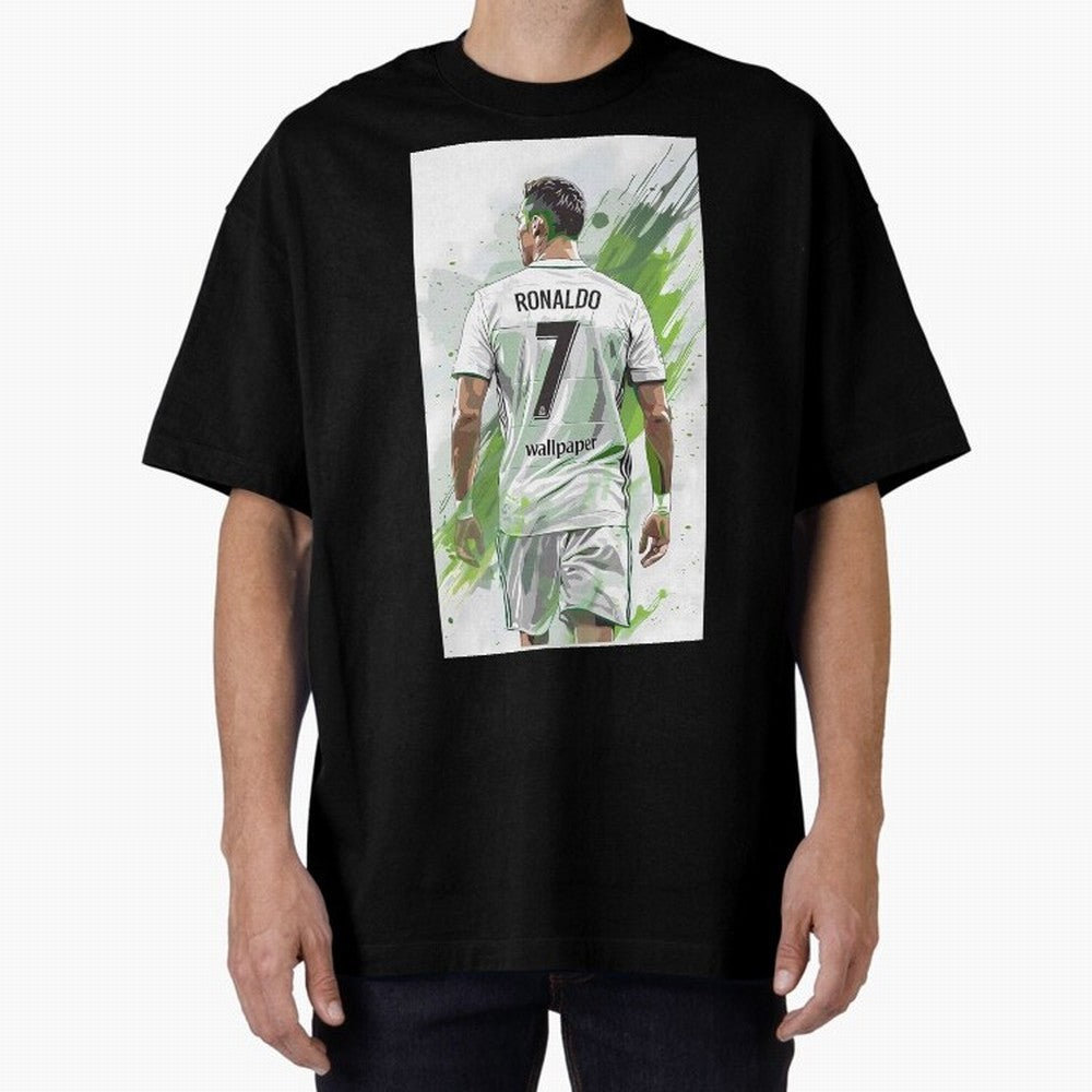 Ronaldo Oversized T-Shirt Bring a Vintage Feel to Global Football Passion for FIFA World Cup 2026 USA Canada Mexico, Connected to Cristiano Ronaldo, Germany, Tournament Hype, Historic Matchups, Family Viewing Parties and Global Sports Pride; Ideal