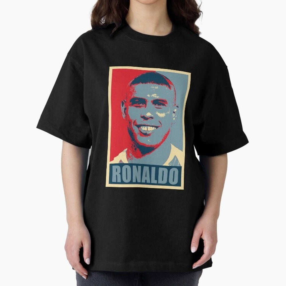 Ronaldo De Lima Hope Oversized T-Shirt Show Championship Spirit for Global Football Passion for FIFA World Cup 2026, with Messi and Cristiano Ronaldo, England, France and Netherlands, Global Supporter Spirit, Legendary Goals, National Colors and