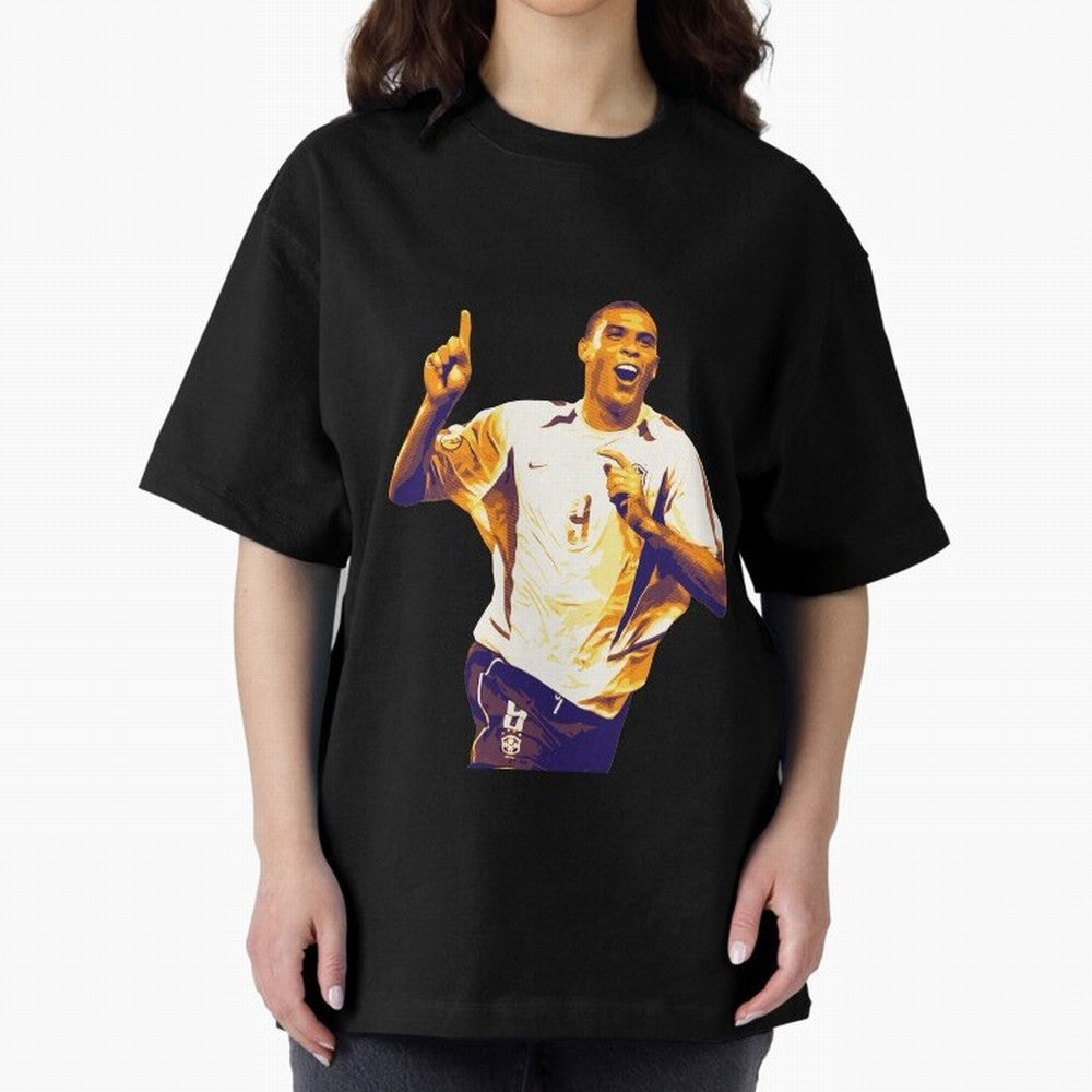 Ronaldo Naz¨¢rio brazil team Oversized T-Shirt Remember FIFA World Cup 2026 Group Stage for Fans of Messi, Neymar and Mbappe and Portugal, Spain and Germany, Bringing Football History, Final Match Energy, Crowd Noise and Once in a Lifetime Moments;