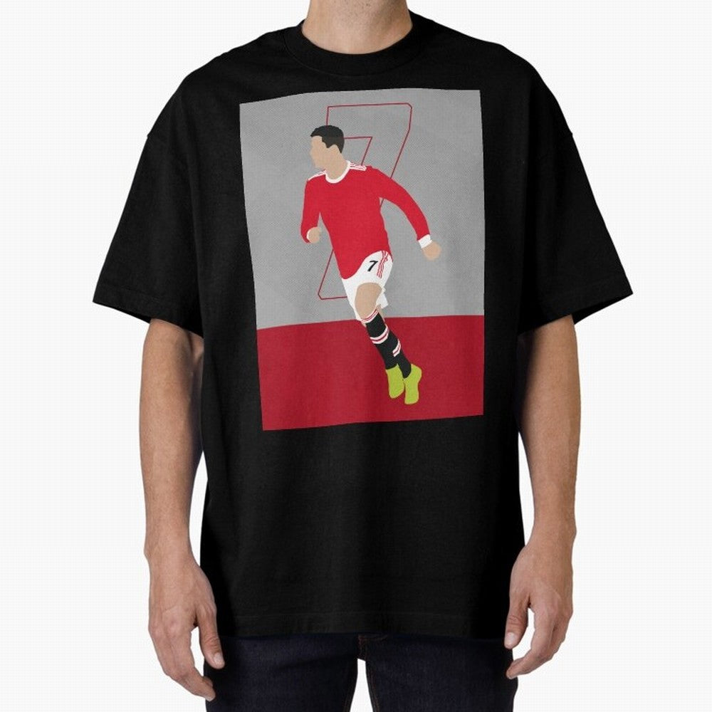 Cristiano Ronaldo 2021/22 Illustration Oversized T-Shirt Live the Energy of FIFA World Cup 2026 Group Stage with CR7, France and Portugal Energy, Stadium Chants, National Pride, Trophy Dreams and Unforgettable Football Memories; Created for Match