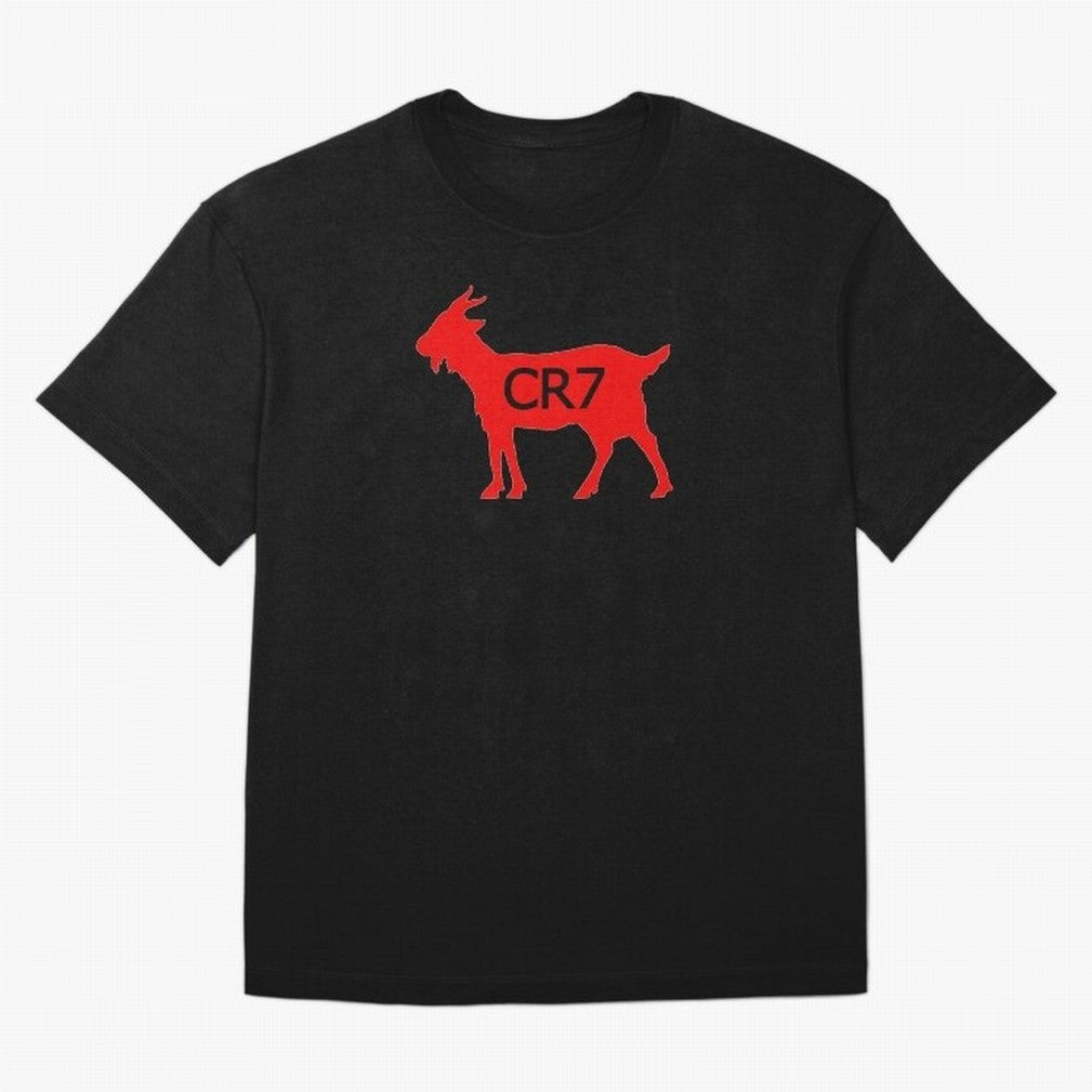 CR7 GOAT Red Oversized T-Shirt Make Every Match About Global Football Passion for FIFA World Cup 2026, Centered on Cristiano Ronaldo, France, Game Day Rituals, Football Legends, Country Pride and the Road to the Final; Perfect for Supporters Who