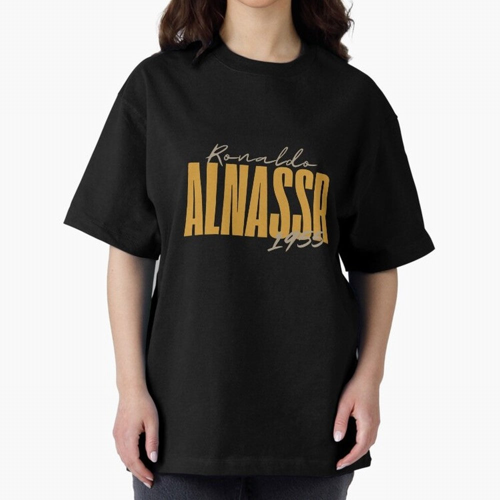 ronaldo alnasser Oversized T-Shirt Bring Global Tournament Vibes to FIFA World Cup 2026 for Fans of Messi and Portugal, Bringing Classic Soccer Heritage, Championship Pressure, Fan Loyalty and International Pride; Perfect for Supporters Who Want