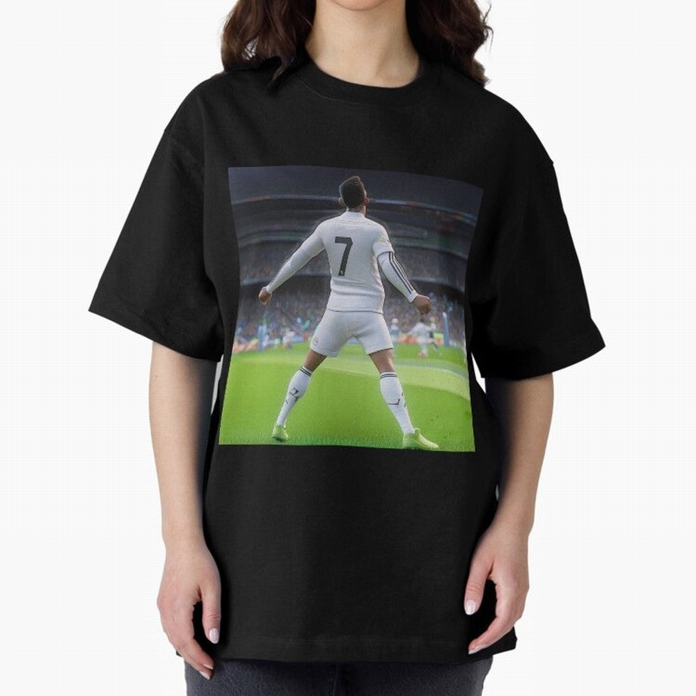 Ronaldo caricature Oversized T-Shirt Honor Champions and Dreams in FIFA World Cup 2026 USA Canada Mexico Capturing Cristiano Ronaldo, Brazil Energy, Classic Soccer Heritage, Championship Pressure, Fan Loyalty and International Pride; Perfect for