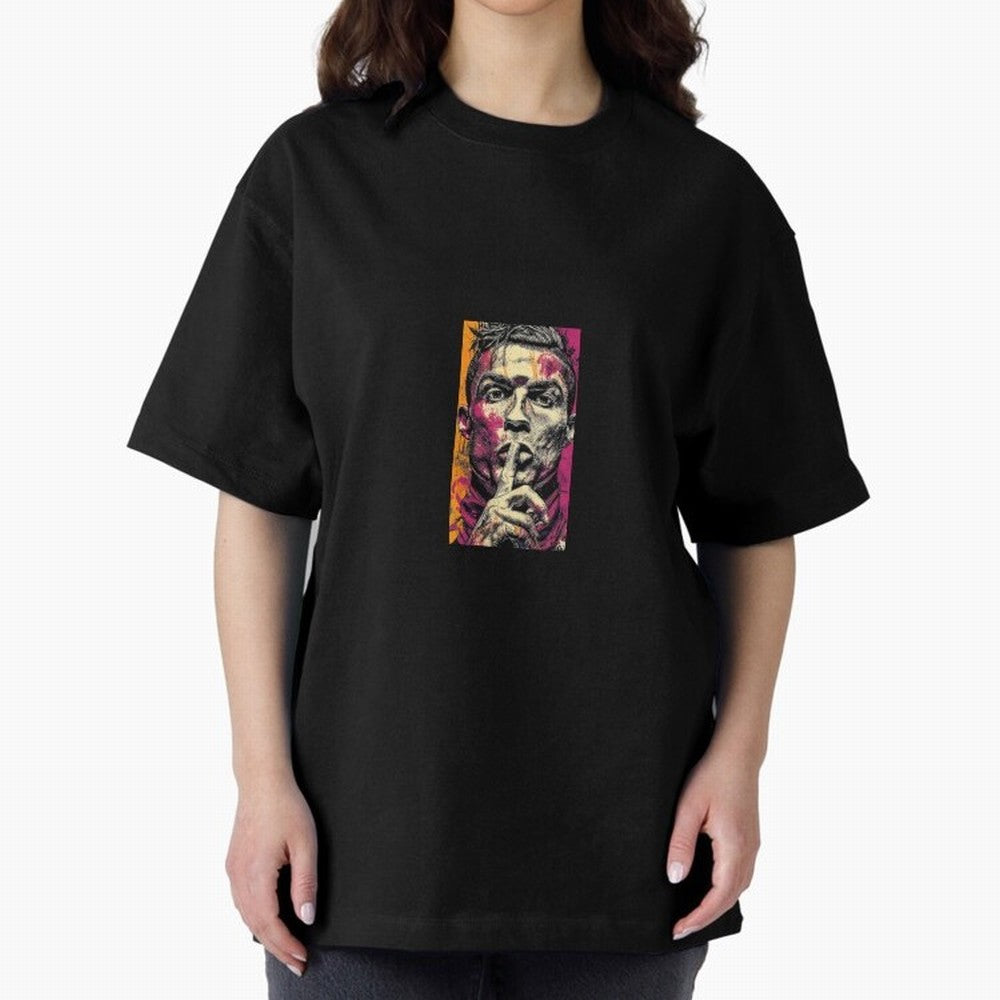 ronaldo Oversized T-Shirt Show Support during Global Football Passion for FIFA World Cup 2026 Group Stage, Driven by Messi, Neymar and Mbappe, Spain, Global Supporter Spirit, Legendary Goals, National Colors and Tournament Celebration; Perfect for