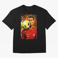 Legendary shot Oversized T-Shirt Make Your Look Match Global Football Passion for FIFA World Cup 2026 USA Canada Mexico, Centered on Messi, Neymar and Mbappe, Argentina and Brazil, Retro Football Energy, Iconic Rivalries, Trophy Chase Drama and
