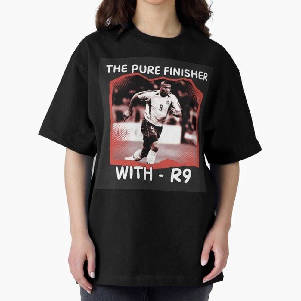 Ronaldo R9 The Pure Finisher Vintage Oversized T-Shirt Feel the Heartbeat of FIFA World Cup 2026 USA Canada Mexico Highlighting CR7, England, France and Netherlands Energy, Championship Spirit, Famous Goals, Roaring Crowds and International