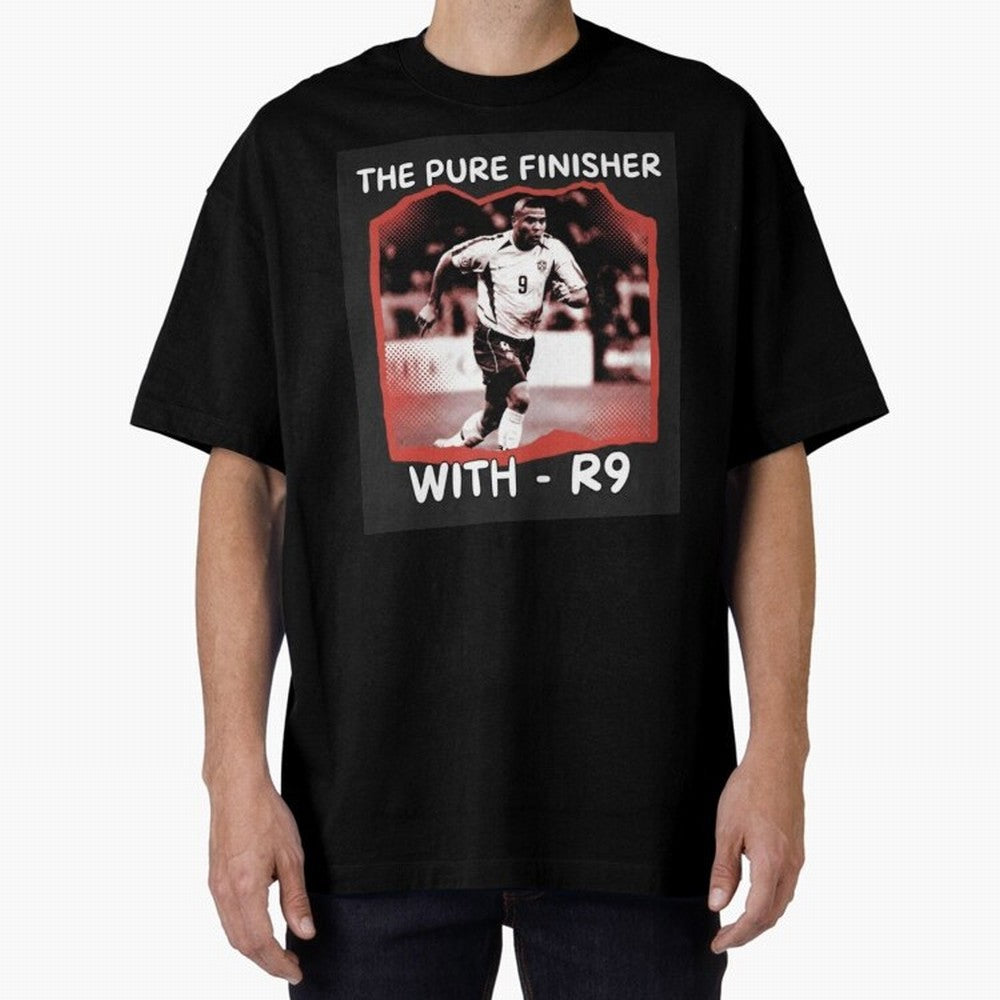 Ronaldo R9 The Pure Finisher Vintage Oversized T-Shirt Feel the Heartbeat of FIFA World Cup 2026 USA Canada Mexico Highlighting CR7, England, France and Netherlands Energy, Championship Spirit, Famous Goals, Roaring Crowds and International