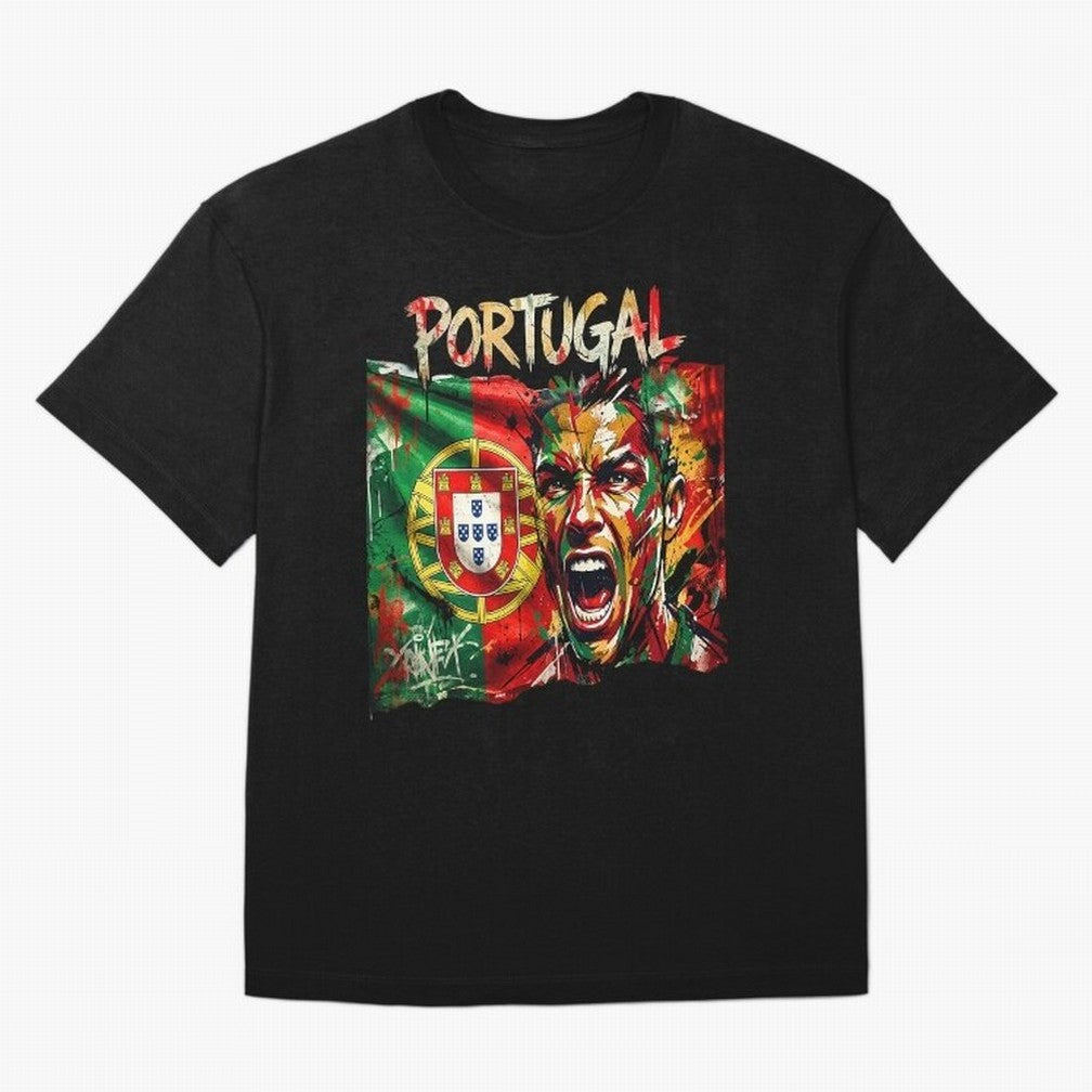PORTUGAL FOOTBALL TEAM Oversized T-Shirt Join the Countdown to Global Football Passion for FIFA World Cup 2026 Group Stage, with Messi and Cristiano Ronaldo, England, Stadium Chants, National Pride, Trophy Dreams and Unforgettable Football
