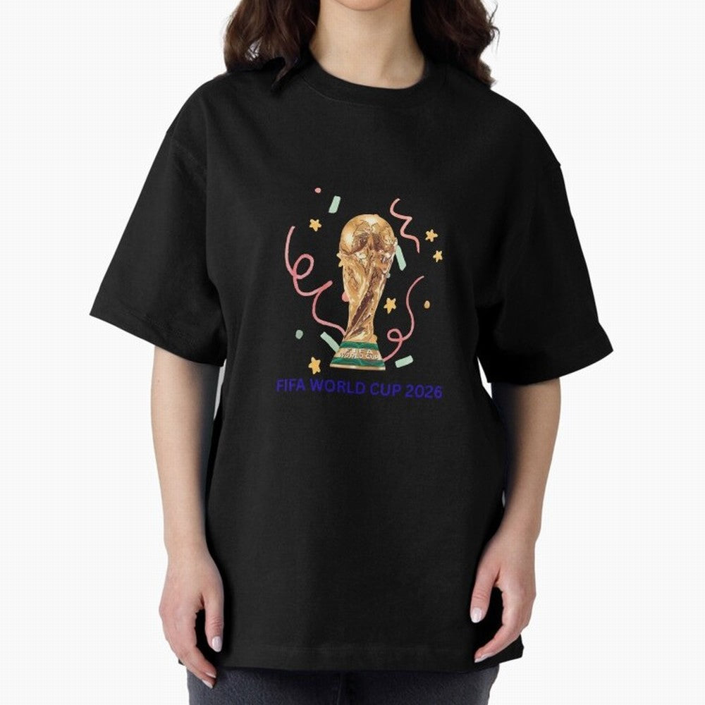 FIFA World Cup 2026 Oversized T-Shirt Carry National Pride through FIFA World Cup 2026 USA Canada Mexico Spirit, with Argentina, Cristiano Ronaldo, Match Day Excitement, Supporter Culture, Golden Goals and Global Football Passion; Ideal for