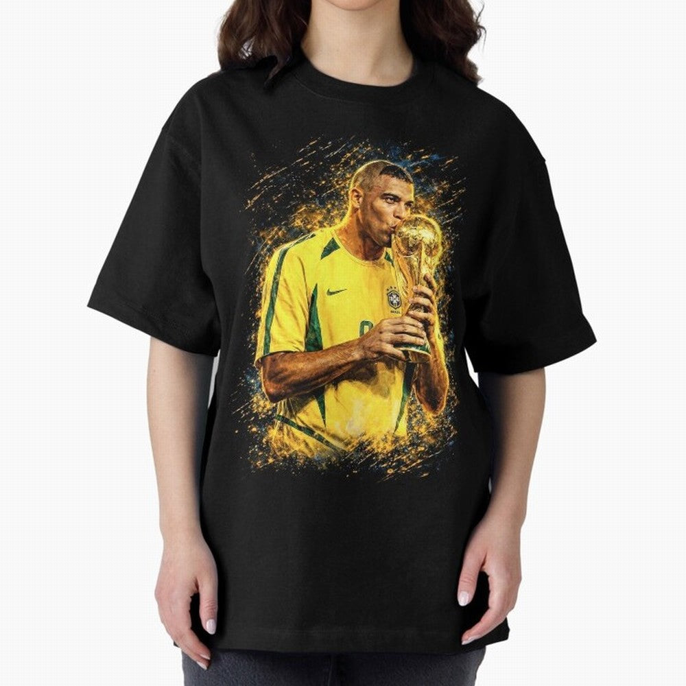 R9 Ronaldo Football Legend Oversized T-Shirt Celebrate Supporters United by FIFA World Cup 2026 USA Canada Mexico for Fans of Mbappe and Argentina, France and Brazil, Bringing Football History, Final Match Energy, Crowd Noise and Once in a Lifetime
