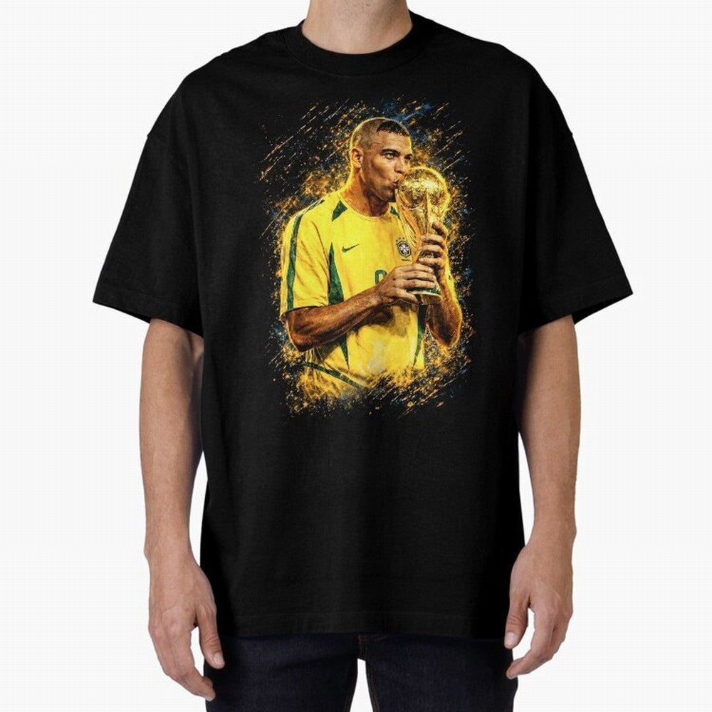 R9 Ronaldo Football Legend Oversized T-Shirt Celebrate Supporters United by FIFA World Cup 2026 USA Canada Mexico for Fans of Mbappe and Argentina, France and Brazil, Bringing Football History, Final Match Energy, Crowd Noise and Once in a Lifetime