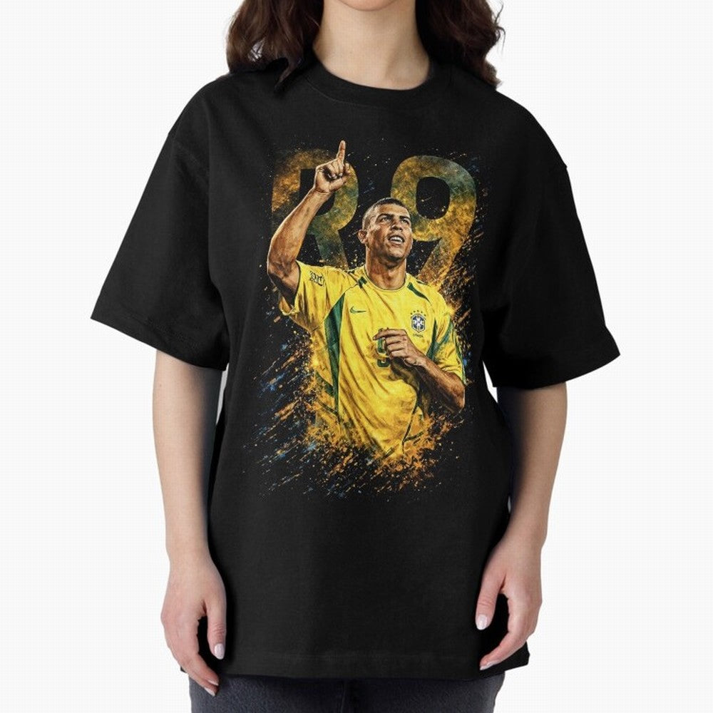 R9 Ronaldo Football Legend Oversized T-Shirt Celebrate Soccer Greatness during FIFA World Cup 2026 USA Canada Mexico Spirit, Inspired by England, Messi, CR7 and Mbappe, Stadium Chants, National Pride, Trophy Dreams and Unforgettable Football