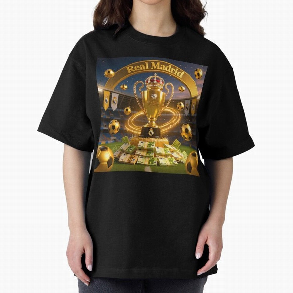 The Wealth of Real Madrid Oversized T-Shirt Bring Global Football Passion for FIFA World Cup 2026 Group Stage, Inspired by Mbappe, Netherlands, Champion Mindset, Group Stage Buzz, Knockout Tension and Passionate Fan Culture; Made for Die Hard