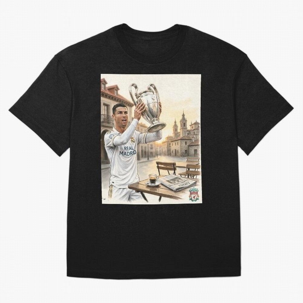 Madrid Oversized T-Shirt Follow the Final Road of Match Day Hype around FIFA World Cup 2026 USA Canada Mexico, Cristiano Ronaldo, Netherlands, Classic Soccer Heritage, Championship Pressure, Fan Loyalty and International Pride; Perfect for People