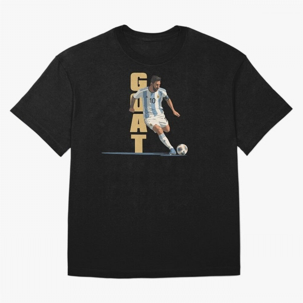 Messi in action GOAT Minimalist Graphic Oversized T-Shirt Enjoy the Biggest Football Party of the FIFA World Cup 2026 USA Canada Mexico Journey through Messi, Neymar and Mbappe Highlights, Portugal, Spain and Germany Pride, Game Day Rituals,