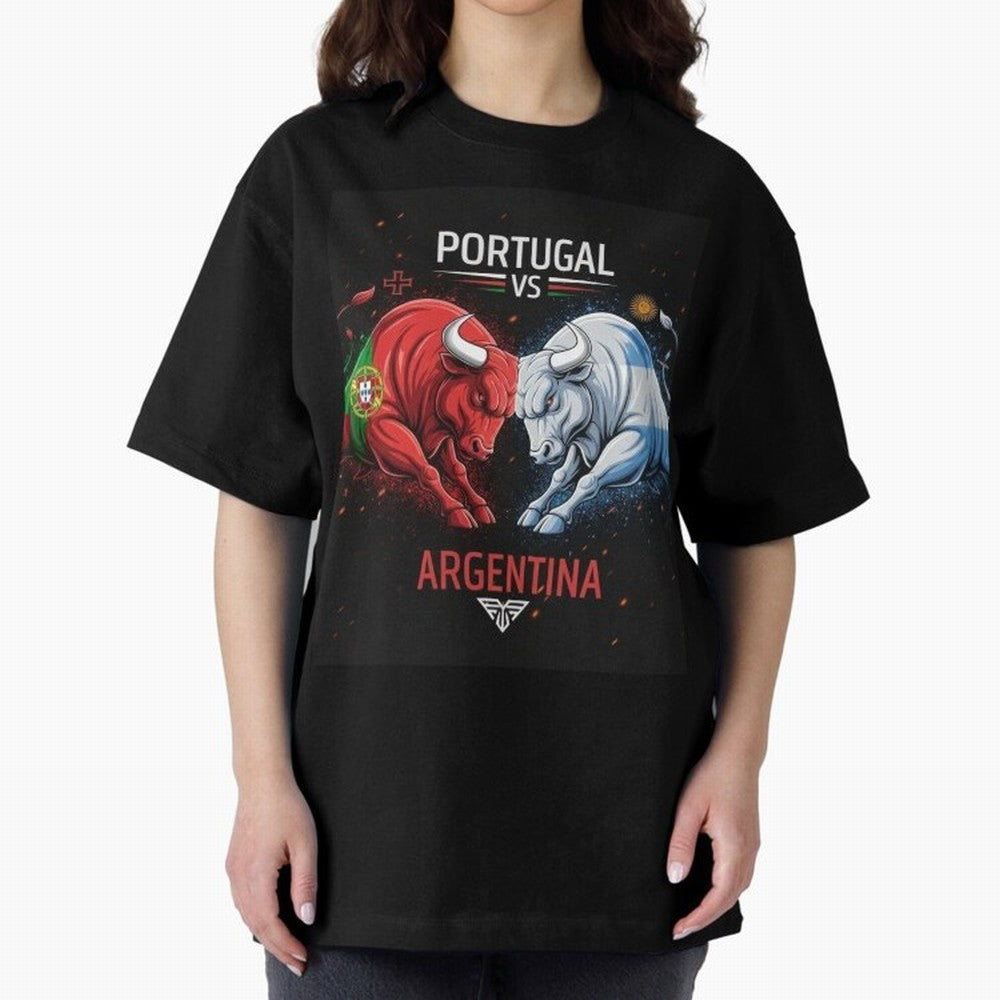 Messi vs Ronaldo Oversized T-Shirt Embrace FIFA World Cup 2026 for Fans of CR7 and Messi and England, Bringing Goal Celebration Energy, Supporter Heritage, Football Icons and Worldwide Tournament Joy; Perfect for Fans, Collectors, Family