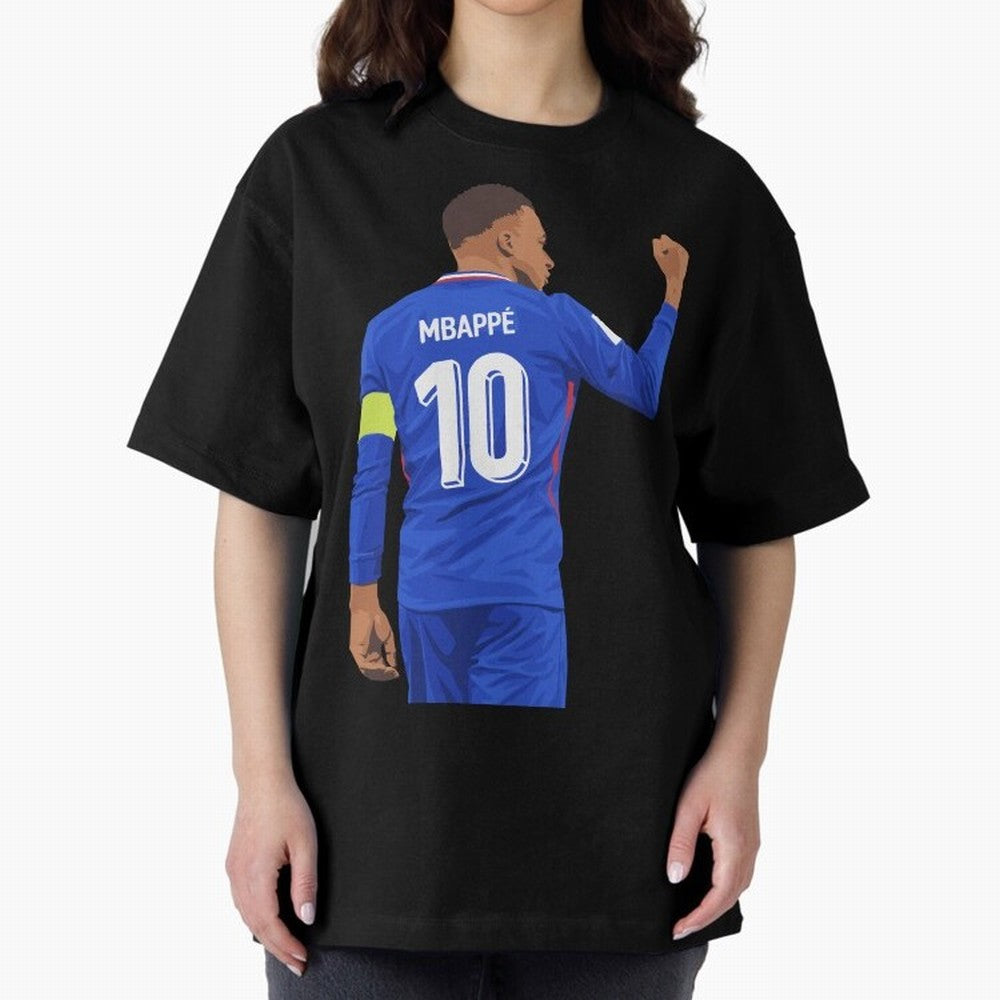 Kylian Mbappe France Oversized T-Shirt Celebrate National Team Dreams in Global Football Passion for FIFA World Cup 2026, Driven by Neymar, Haaland and Cristiano Ronaldo, Argentina and Brazil, Tournament Hype, Historic Matchups, Family Viewing