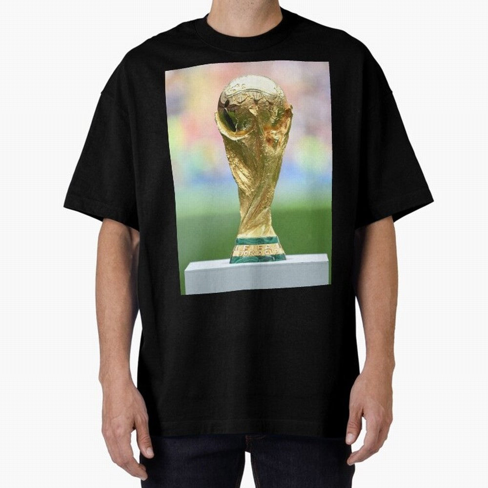 World CUP. Oversized T-Shirt Feel International Energy from Global Football Passion for FIFA World Cup 2026, Featuring Haaland and Mbappe, Portugal, Spain and Germany, Championship Spirit, Famous Goals, Roaring Crowds and International Football