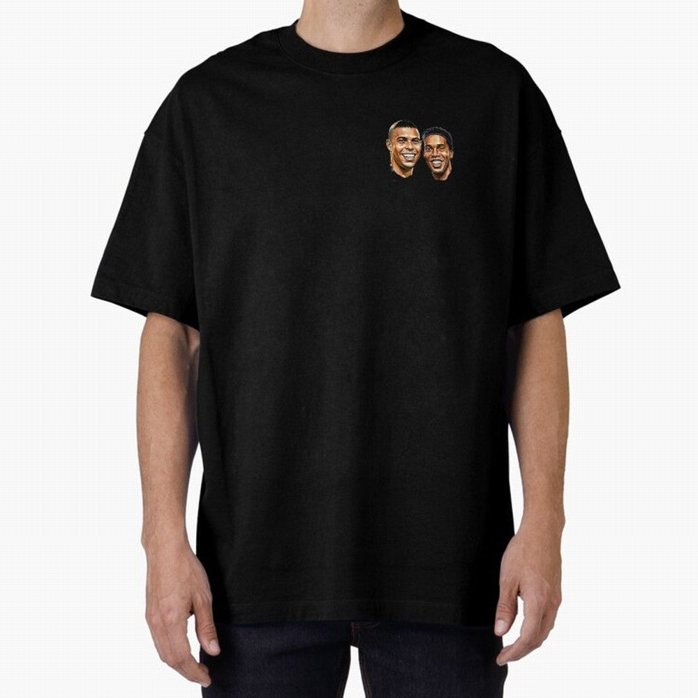 Ronaldo & Ronaldinho: The Legends of Brazil Joga Bonito Oversized T-Shirt Celebrate Fan Favorites in FIFA World Cup 2026 Capturing Mbappe, Argentina Energy, Champion Mindset, Group Stage Buzz, Knockout Tension and Passionate Fan Culture; Created