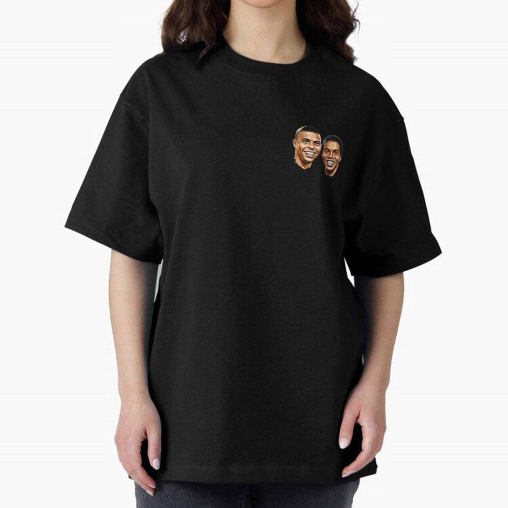 Ronaldo & Ronaldinho: The Legends of Brazil Joga Bonito Oversized T-Shirt Celebrate Fan Favorites in FIFA World Cup 2026 Capturing Mbappe, Argentina Energy, Champion Mindset, Group Stage Buzz, Knockout Tension and Passionate Fan Culture; Created