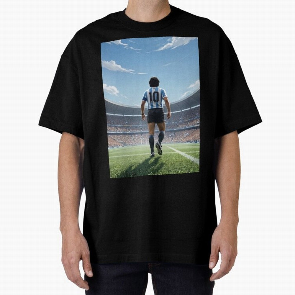 Diego Maradona Oversized T-Shirt Show Support during Global Football Passion for FIFA World Cup 2026 USA Canada Mexico, Featuring Neymar, Argentina, France and Brazil, Stadium Chants, National Pride, Trophy Dreams and Unforgettable Football