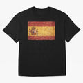 Vintage Distressed Spanish Flag Oversized T-Shirt Stand Out with Spirit from Match Day Hype around FIFA World Cup 2026, Mbappe and Neymar, Argentina and Brazil, Football Festival Excitement, Trophy Ambitions, Country Rivalries and Star Player Buzz;