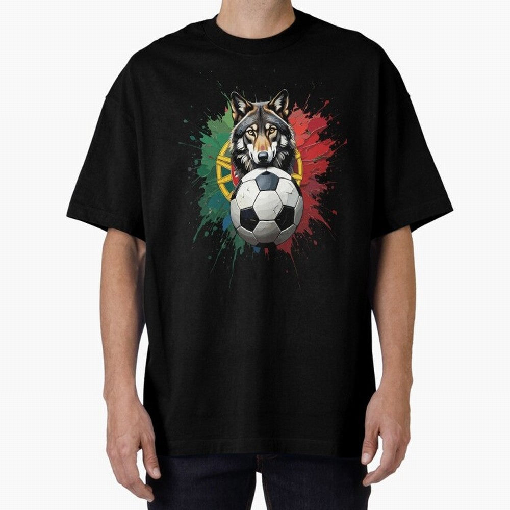 Portugal 2026 Soccer dog - World Cup Football Oversized T-Shirt Follow the Road to FIFA World Cup 2026 Group Stage for Fans of Mbappe and Portugal, Spain and Germany, Bringing Worldwide Fan Energy, Dramatic Goals, Stadium Lights and Championship