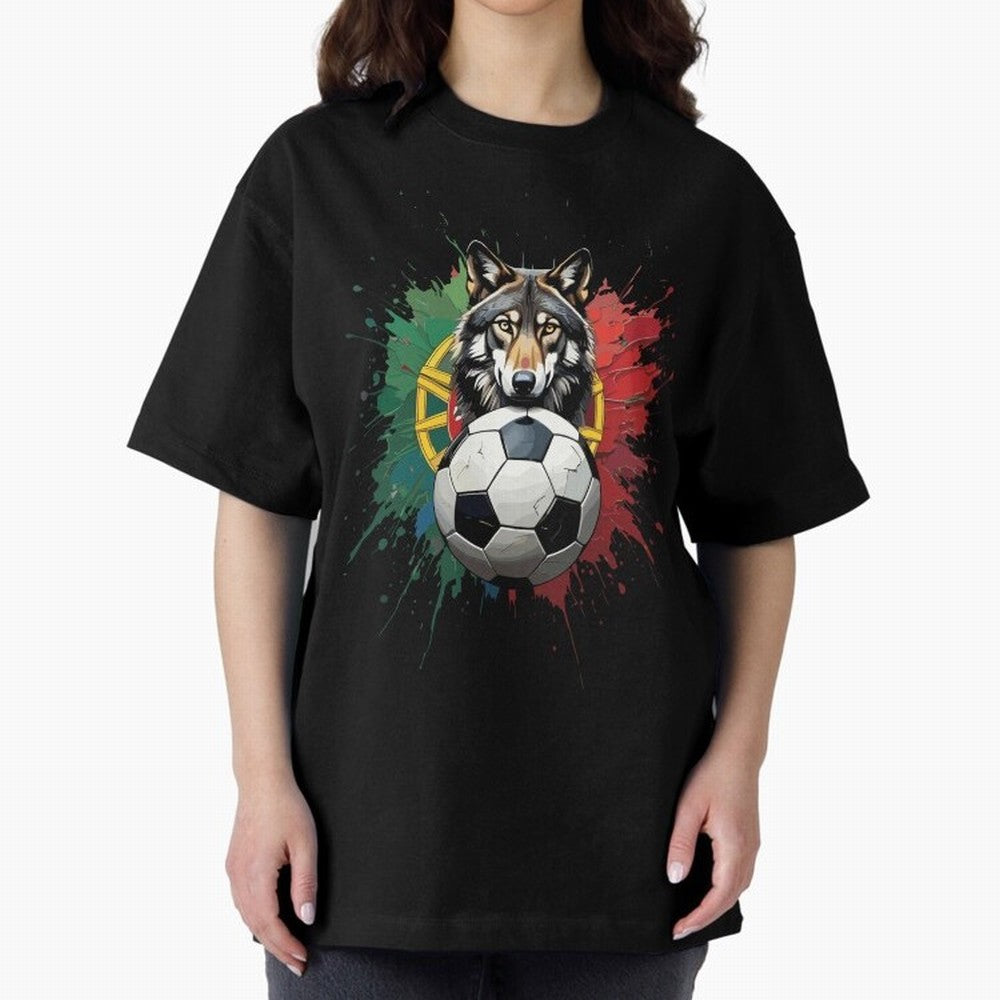 Portugal 2026 Soccer dog - World Cup Football Oversized T-Shirt Follow the Road to FIFA World Cup 2026 Group Stage for Fans of Mbappe and Portugal, Spain and Germany, Bringing Worldwide Fan Energy, Dramatic Goals, Stadium Lights and Championship