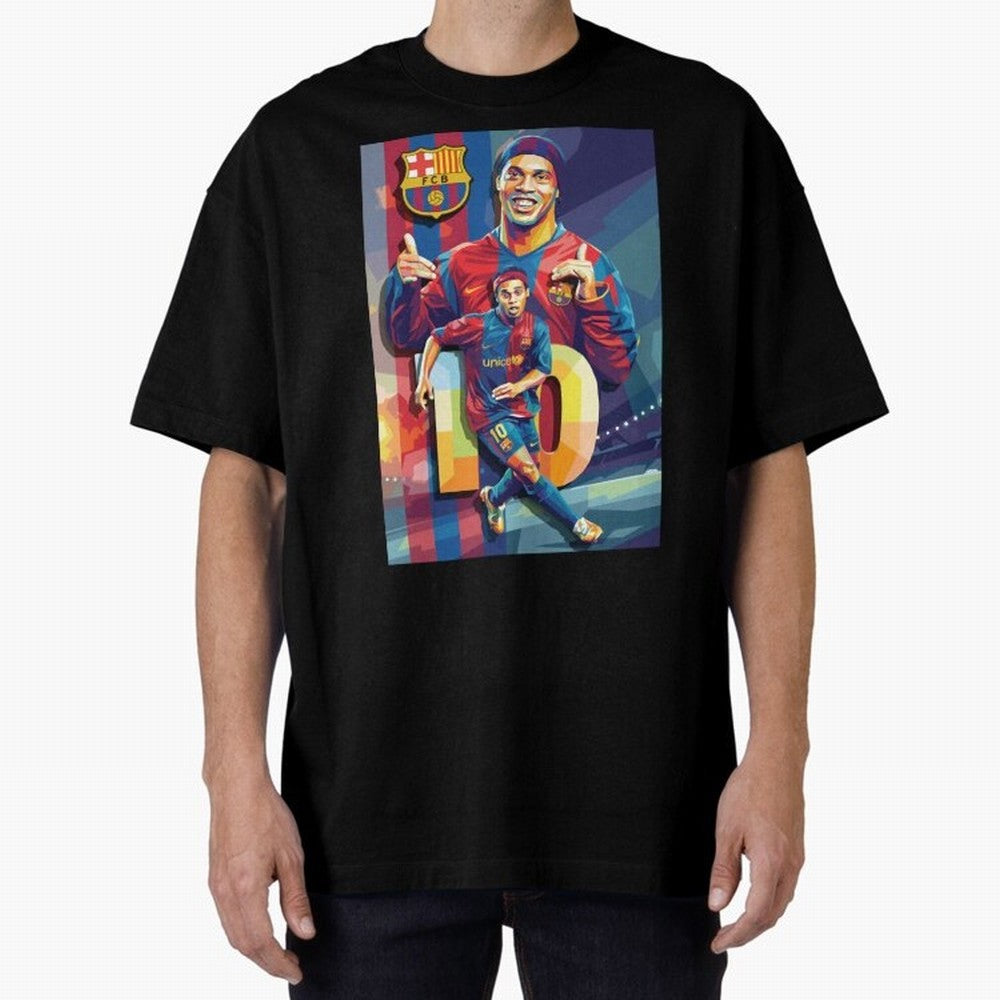 Ronaldinho Oversized T-Shirt Bring International Match Energy to FIFA World Cup 2026 USA Canada Mexico Featuring Messi, Neymar and Mbappe, Brazil Energy, Football History, Final Match Energy, Crowd Noise and Once in a Lifetime Moments; Ideal for